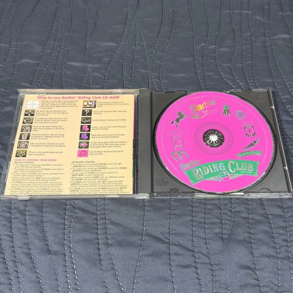 Barbie Riding Club PC CD-ROM Game Complete w/ Jewel Case Windows 95/98 Mattel
